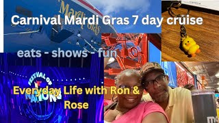 Carnival Mardi Gras final days of our 7 day cruise Everyday Life with Ron amp Rose [upl. by Ahsienaj]