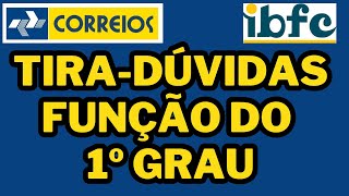 CONCURSO DOS CORREIOS  REVISÃO  FUNÇÃO DO 1º GRAU  MATEMÁTICA DA BANCA IBFC correios ibfc [upl. by Coward531]