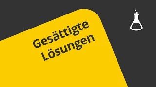 Gesättigte Lösungen und deren Löslichkeit  Chemie  Allgemeine und anorganische Chemie [upl. by Nessa607]