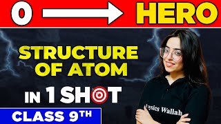 STRUCTURE OF ATOM in One Shot  From Zero to Hero  Class 9th [upl. by Anitnauq]