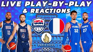 USA vs France Mens Basketball  Live PlayByPlay amp Reactions [upl. by Direj]