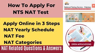 How To Apply for NTS NAT Test Online  How To Apply For NAT Test 2023  NTS NAT Online Registration [upl. by Eniaral]