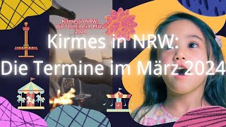 Kirmes in NRW Die Termine im März 2024 [upl. by Enidanreb582]