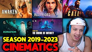 Tyler1 reacts to ALL League of Legends Season Cinematics 20192023 [upl. by Rehpotsyrk378]