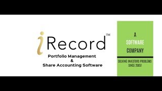 iRecord Portfolio Management amp Accounting Software India [upl. by Adamok]