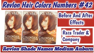 Revlon Hair Colors Shade Numbers 42 Revlon Shade Names Medium Auburn Before And After Effects [upl. by Ynohtnaluap899]