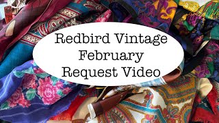 Redbird Vintage Box February Subscription Box Request Video [upl. by Halona]