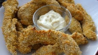 Crispy Baked Chicken Tender Recipe [upl. by Ymarej]