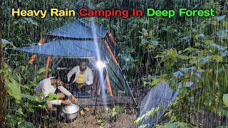 quotजंगल मे बनाया chicken चावल  Night Camping In Rain forest [upl. by Aisetal]