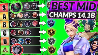 NEW MID LANE Champions TIER LIST for 141  LoL Season 14 Meta Guid [upl. by Nnylyam874]