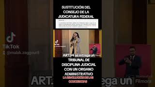 REFORMA AL PODER JUDICIAL SUSTITUCION DEL CONSEJO DE LA JUDICATURA EN LA SCJFscjn [upl. by Nnaeirelav]