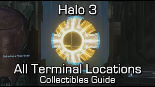 Halo 3  All Terminals Locations Guide  No Stone Unturned Achievement [upl. by Elsie]