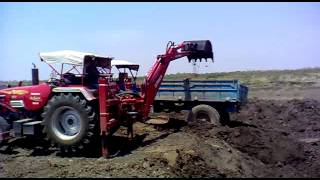 Yogiraj Dozer Backhoe Attached on Mahindra 605 Mat Model [upl. by Iinden]