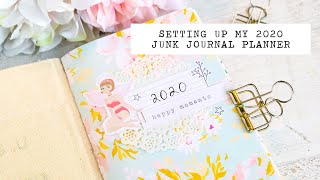 Setting Up My 2020 Planner  Junk Journal Planner [upl. by Tilagram322]