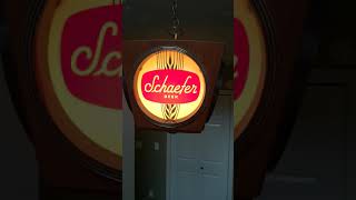 Vintage Schaefer 4 sided Beer sign lamp [upl. by Notyalk]