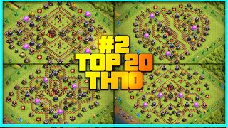 New BEST TH10 base link HYBRIDTROPHY Base 2020 Top20 in Clash of Clans  Town Hall 10 Trophy Base [upl. by Halverson]