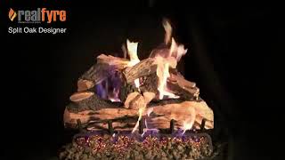 Real Fyre Split Oak Designer Plus Vented Gas Log Set [upl. by Evangelin]