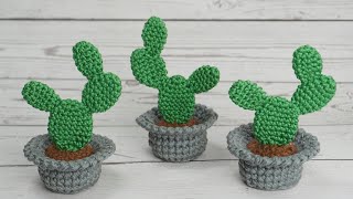 CACTUS PEQUEÑO REALIZADO CON GANCHILLO [upl. by Mckee]