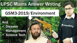 UPSC Mains Answer Writing GSM32019 Environment Disaster Science Qs Solved by Mrunal [upl. by Nylimaj]