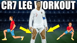 Follow Ronaldo With His Home Leg Workout No Equipment [upl. by Metabel]