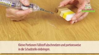 picobello  ReparaturSet Premium  DIY reparieren geöltes Holz Parkett Möbel Arbeitsplatte Loch [upl. by Hayott]