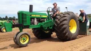 Two Unique John Deere Tractors Pullin Hard [upl. by Svoboda321]