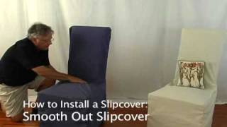 How to Install a Slipcover on a Dining Room Chair • stretchandcovercom [upl. by Oinafipe]