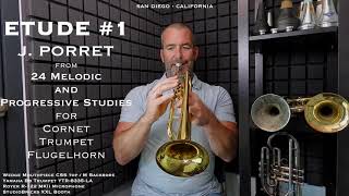 PORRET Etude 1 from 24 Melodic amp Progressive Etudes for Cornet Trumpet and Flugelhorn [upl. by Karon603]