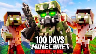 I Survived 100 Days in a ZOMBIE APOCALYPSE in Hardcore Minecraft [upl. by Oneida]