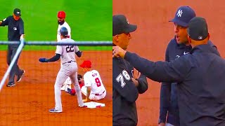 Juan Soto Called for Interference on infield Fly Rule Play  Aaron Boone Ejected  Yankees vs Angels [upl. by Eikcaj422]