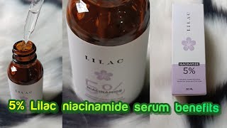 5 Lilac niacinamide serum benefits serumniacinamideskincare review [upl. by Nwahsauq]