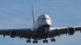 A380 Crosswind Landing Heathrow Airport [upl. by Henden]