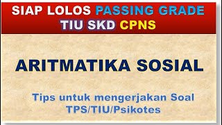 Tipe Soal Aritmatika Sosial yang Sering Keluar di Ujian TIUTPSPsikotes [upl. by Blankenship438]