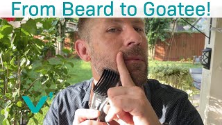 Trimming a BEARD into a GOATEE  Easy StepByStep Guide [upl. by Haff644]