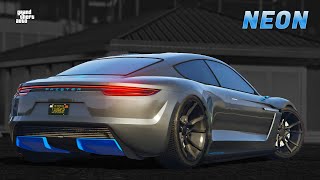 Pfister Neon Best Customization amp Review  GTA Online Porsche Tycan  Panamera  Best Sedan in GTA [upl. by Oznarol756]