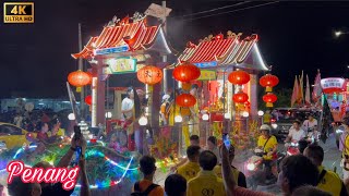 Relaxing 🙏 Penang Nine Emperors Gods festival chariot float procession 🎊 九皇大帝九皇爺誕花车游行 🇲🇾 [upl. by Tacklind]