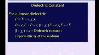 Mod02 Lec21 Dielectrics II [upl. by Eimmis]