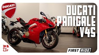 2018 Ducati Panigale V4S  First Ride [upl. by Yebloc858]