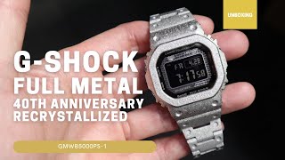 GShock Recrystallized Full Metal 40th Anniversary luminous silver GMWB5000PS1 [upl. by Yellhsa]