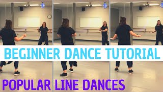 Popular Line Dances BEGINNER DANCE TUTORIAL Cupid Shuffle Wobble ChaCha Slide  StepbyStep [upl. by Tirb]