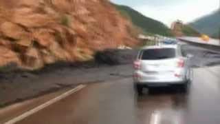 Car swept away by flash floods in Colorado past stranded vehicles [upl. by Herta]