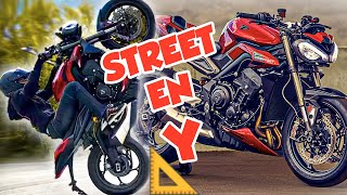 TEST DE LA NOUVELLE 765 TRIUMPH EN STUNT [upl. by Engedus]