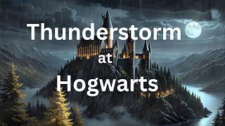 Hogwarts Thunderstorm and Rain  Cozy Dark and Moody Ambiance Harry Potter Vibes [upl. by Ramsay375]