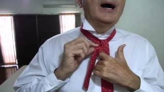 Necktie  Easy Fast Double Windsor Knot Left Handed [upl. by Wall675]