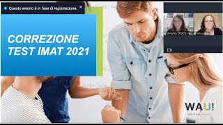 TEST IMAT 2021  CORREZIONE COMMENTO E ANALISI [upl. by Ekul]