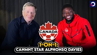 The Alphonso Davies Interview Becoming a leader for CanMNT lessons at Bayern and more 🇨🇦 [upl. by Akinam215]