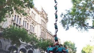 Castellers de Vilafranca  Pd7f  Carrer de Sants 2017 [upl. by Garcia]