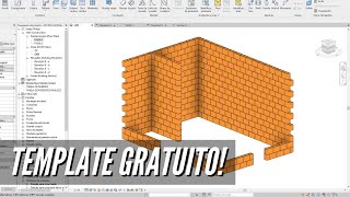 COMO FAZER ALVENARIA ESTUTURAL COM O REVIT GRATUITAMENTE [upl. by Aneekal904]