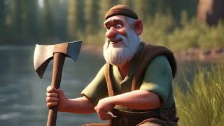 The Woodcutter And His Axe  Stories For Kids In English  Animated Stories [upl. by Olrac]