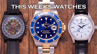 This Weeks Watches  Rolex Submariner quotBlueseyquot Zenith El Primero GS quotSkyflakequot amp More EP131 [upl. by Yrdua]